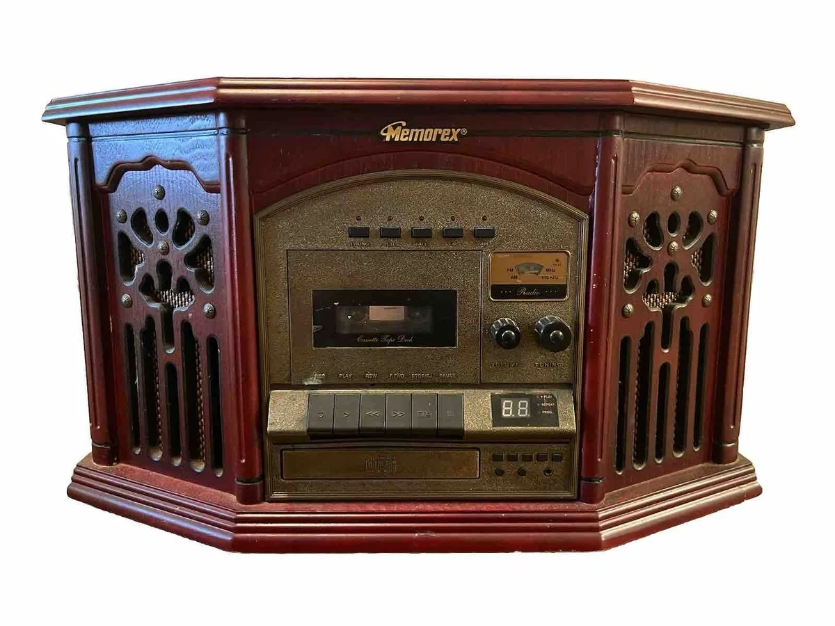 Vintage radio turntable console